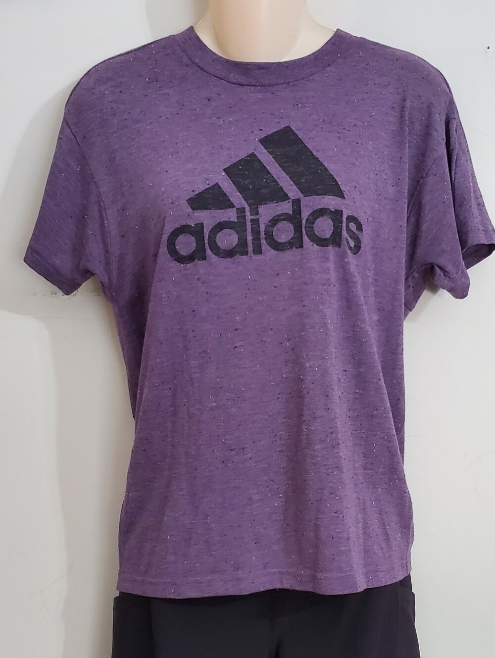 Adidas Women's Purple Tee with Black Logo Size XS Athletic T-Shirt